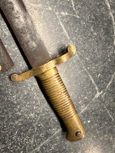 Rare CSA marked Cook & Brothers Saber Bayonet with scabbard - Image 10 of 11