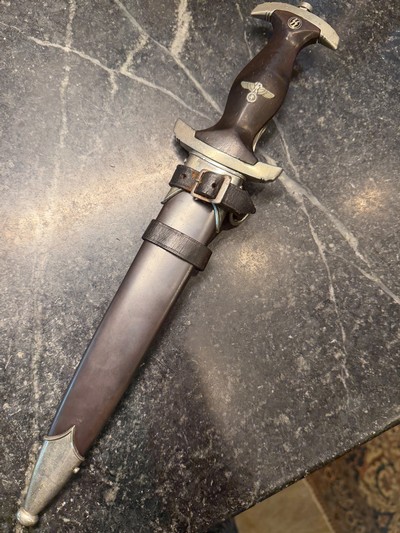 RARE SS EM DAGGER MFG. RICHARD HERDER WITH SS SPORTSCHULE 1934 ENHANCED BLADE - Image 2 of 13