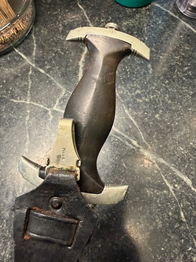RARE SS EM DAGGER MFG. RICHARD HERDER WITH SS SPORTSCHULE 1934 ENHANCED BLADE - Image 4 of 13