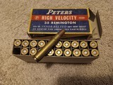 Vintage Peters 35 Remington High Velocity ammo.