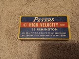 Vintage Peters 35 Remington High Velocity ammo. - 3 of 6
