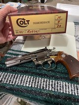1977 Colt Diamondback 4" 22lr in Nickel with box and papers beautiful - 3 of 15