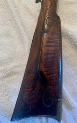 Flintlock Fullstock incise carved golden age Kentucky Rifle John Noll - 3 of 15