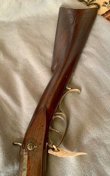 Half stock percussion smoothbore rifle by J. Miller Rochester NY - 2 of 15