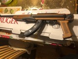 Ruger 10/22 LR with walnut under folder stock " New unfired " - 1 of 15