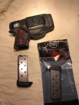 KIMBER MICRO 9 CSE , 9MM, BLUE / STAINLESS , LASER GRIPS, extras - 13 of 15
