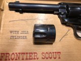 COLT FRONTIER SCOUT ,BLUE , DUAL CYL. AND BOX , 22LR
& .22 MAG - 7 of 7