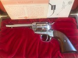 COLT SINGLE ACTION FRONTIER SCOUT .22LRIN WOOD DISPLAY CASE NICKEL 1960'S"PERFECT"