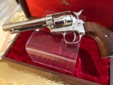 COLT SINGLE ACTION FRONTIER SCOUT .22LRIN WOOD DISPLAY CASE NICKEL 1960'S"PERFECT" - 7 of 10