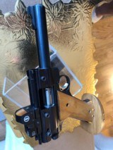 RUGER MARK II TARGET WITH RED DOT AND TARGET WOODEN GRIPS , BLUE 5 1/2" BARREL, EXCELLENT - 3 of 15