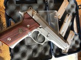 BERETTA 92FS-CAL 9MM STAINLESS , WOOD GRIPS , 3 MAGS EXCELLENT - 1 of 12