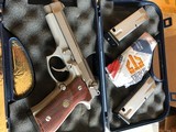 BERETTA 92FS-CAL 9MM STAINLESS , WOOD GRIPS , 3 MAGS EXCELLENT - 3 of 12