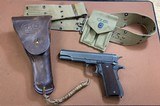 All Original WWII Colt 1911A1 (1942) Holster/Belt/Pouch Rig EXCELLENT! - 1 of 15