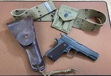 All Original WWII Colt 1911A1 (1942) Holster/Belt/Pouch Rig EXCELLENT! - 2 of 15