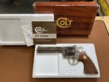 1978 Colt Python 357 mag Nickel 6” barrel with Box 98% Condition! - 1 of 15