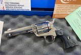 Colt SAA Single Action Army 38-40 Nickel 4 3/4” Custom Shop Very Good! - 1 of 15