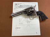 VERY RARE Nickel Colt SAA Single Action Army 38 spl 4 3/4” 2nd generation w/letter - 1 of 15