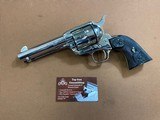 Beautiful Nickel Colt SAA Single Action Army 45 3rd Gen (1997) 4 3/4” - 1 of 15