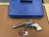 Nice Colt SAA Single action army Nickel 45 colt, 3rd Gen (2000), w/box - 1 of 15