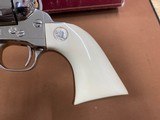 RARE Custom Colt SAA single action army Nickel 44-40 Black Powder Frame Ivory & Letter UNFIRED - 9 of 15