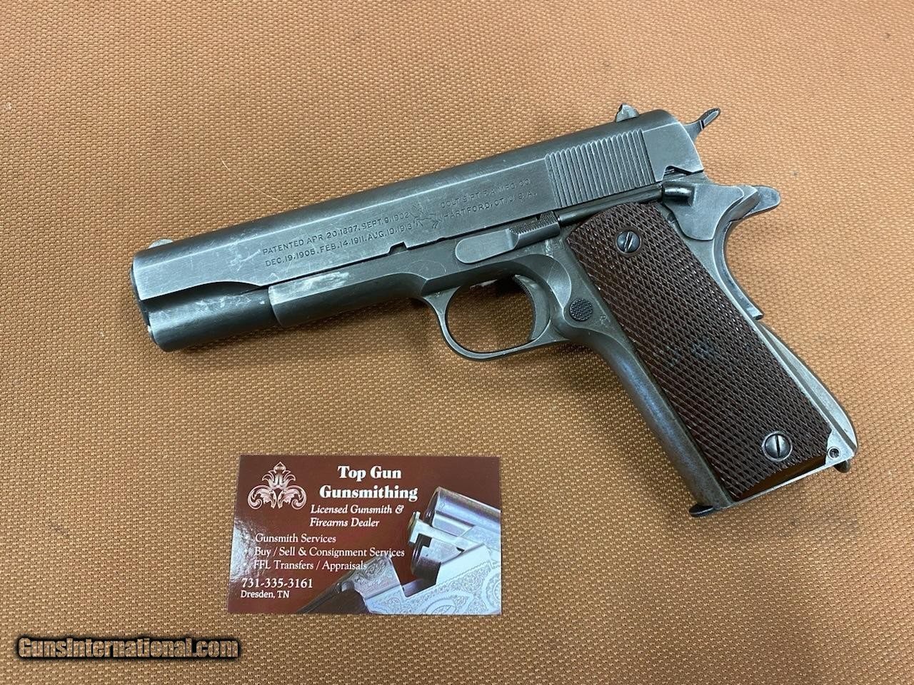 Battle Worn Colt 1911a1 Early Wwii 1942 Us Property 45 Auto Original 7219