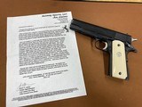 UNIQUE Colt 1911 MK IV Series 70 Government 45 auto with Elephant Ivory Grips & Case EXCELLENT, RARE! - 9 of 15