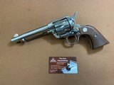 Beautiful Nickel Colt SAA Single Action Army 3rd Gen (1994) 38-40, 5.5” Walnut - 1 of 15