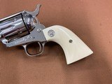Amazing Colt SAA Single Action Army Nickel 45 Colt (2009) Genuine Ivory UNFIRED! - 3 of 15