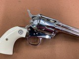 Amazing Colt SAA Single Action Army Nickel 45 Colt (2009) Genuine Ivory UNFIRED! - 5 of 15