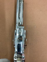 Amazing Colt SAA Single Action Army 3rd Gen 44 spl Nickel (1980) 4 3/4” Walnut Stocks & Ammo - 9 of 15