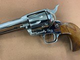 Amazing Colt SAA Single Action Army 3rd Gen 44 spl Nickel (1980) 4 3/4” Walnut Stocks & Ammo - 3 of 15