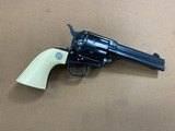 Rare Custom Colt SAA Single Action Army 2nd Gen (1959), All Blue, 38 spl, Genuine Ivory Grips! - 4 of 15