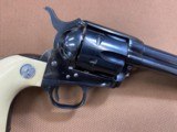 Rare Custom Colt SAA Single Action Army 2nd Gen (1959), All Blue, 38 spl, Genuine Ivory Grips! - 5 of 15
