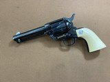 Rare Custom Colt SAA Single Action Army 2nd Gen (1959), All Blue, 38 spl, Genuine Ivory Grips! - 1 of 15