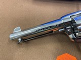 Amazing Nickel Colt SAA Single Action Army 45 LC, 4 3/4” barrel w/Stags EXCELLENT - 5 of 15