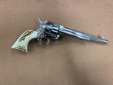 Amazing Nickel Colt SAA Single Action Army 2nd Gen (1972) 45 colt 7.5” w/Stags - 4 of 15