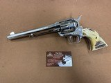 Amazing Nickel Colt SAA Single Action Army 2nd Gen (1972) 45 colt 7.5” w/Stags - 1 of 15