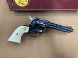 VERY RARE Colt SAA Single Action Army 44-40, 5.5”, FULL BLUE w/Elephant Ivory grips UNFIRED! - 5 of 15