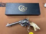 Beautiful Colt SAA Single Action Army 2nd Gen Nickel 45 Colt, 5.5” barrel Stag grips - 14 of 15