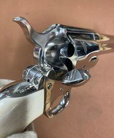 Beautiful Colt SAA Single Action Army 2nd Gen 45 Colt, 4 3/4”, Nickel, Bone Grips - 13 of 15