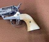 Beautiful Colt SAA Single Action Army 2nd Gen 45 Colt, 4 3/4”, Nickel, Bone Grips - 2 of 15