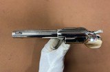 Beautiful Colt SAA Single Action Army 2nd Gen 45 Colt, 4 3/4”, Nickel, Bone Grips - 5 of 15