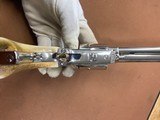 Beautiful Colt SAA Single Action Army 2nd Gen 45 Colt, 4 3/4”, Nickel, Bone Grips - 7 of 15