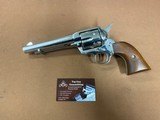 Rare Colt SAA Single Action Army 357 mag Nickel 5.5” Wood Grips Excellent!