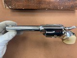 Colt SAA Single Action Army 44 spl, Nickel 4 3/4” Barrel, Genuine One Piece Elephant Ivory Grips MINT - 6 of 15