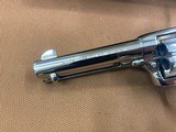 Colt SAA Single Action Army 44 spl, Nickel 4 3/4” Barrel, Genuine One Piece Elephant Ivory Grips MINT - 5 of 15