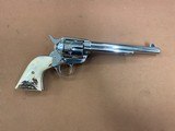 Colt SAA Single Action Army 45 cal. Nickel, 7.5” barrel, Stag Grips - 11 of 15
