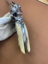 Colt SAA Single Action Army 45 cal. Nickel, 7.5” barrel, Stag Grips - 6 of 15