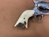 Colt SAA Single Action Army 45 cal. Nickel, 7.5” barrel, Stag Grips - 12 of 15