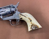 Colt SAA Single Action Army 45 cal. Nickel, 7.5” barrel, Stag Grips - 2 of 15